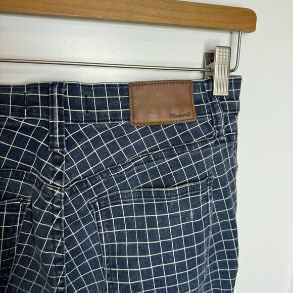 Madewell 9” High Rise Skinny Grid Pattern Windowpane Size 27 Tall - Picture 5 of 8